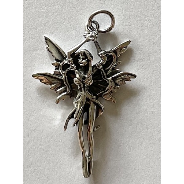Pendant Silver Leaf Fairy